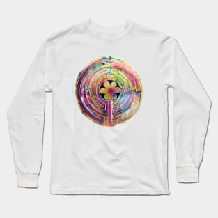 Watercolor Painted Labyrinth Long Sleeve T-Shirt